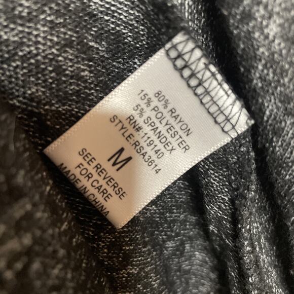 Purple Snow - Women’s Heather Black Open Cardigan Size Medium - Picture 3 of 5